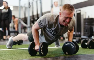 Workout session at a mental health gym focused on building strength and fitness confidence.